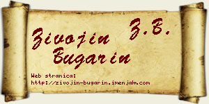 Živojin Bugarin vizit kartica